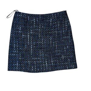 Nine West Blue tweed mini skirt with a preppy, coquette vibe